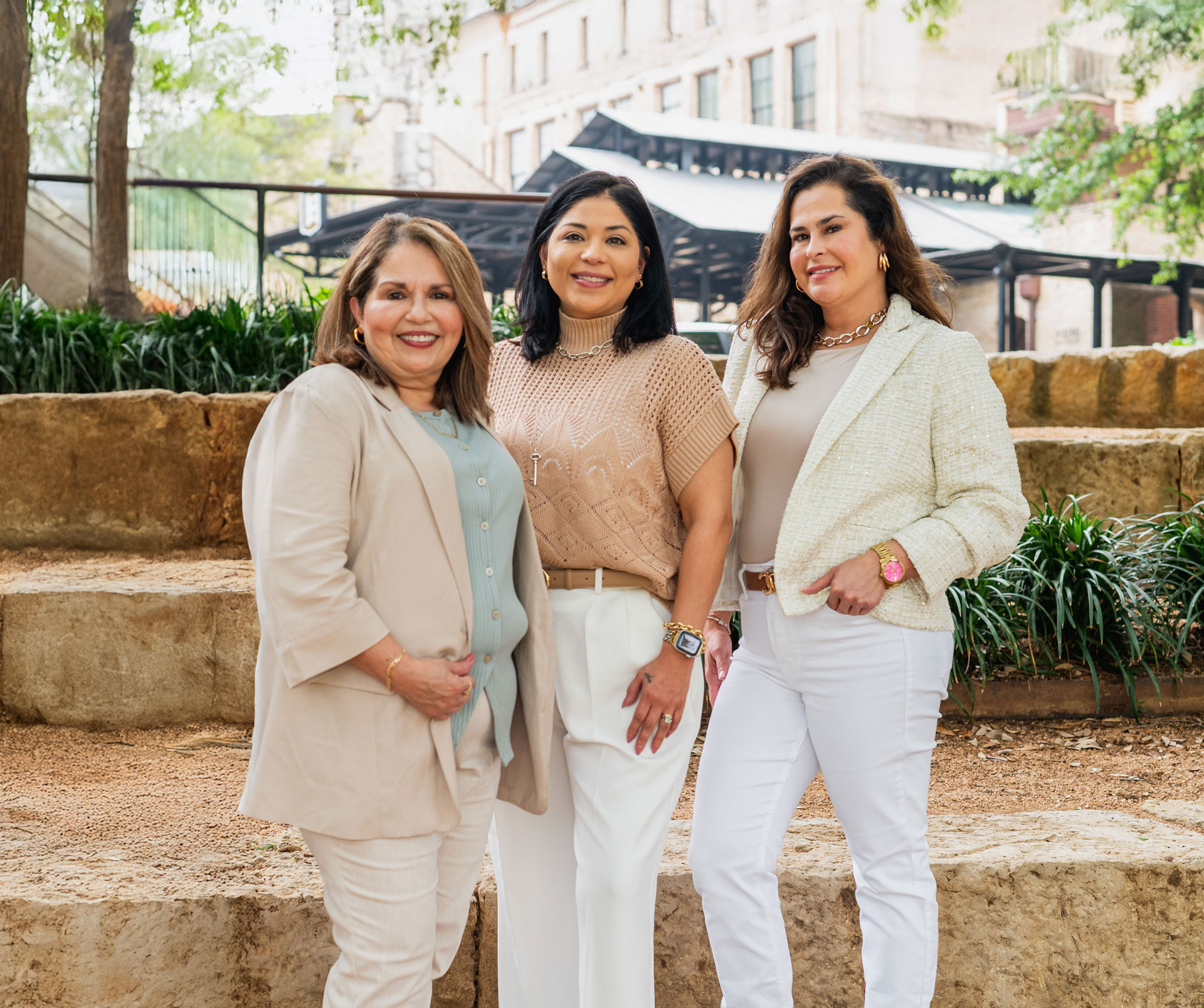 Rental Property Professional Team Standing In Front Of Stairs