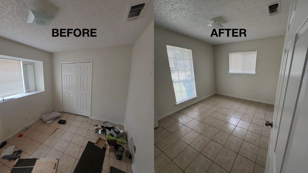 Rental Property Professionals show San Antonio rental property before and after RPP services.